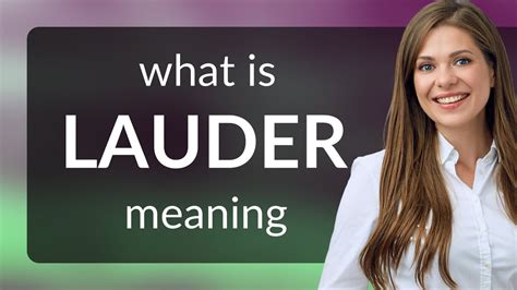 lauder meaning in tagalog